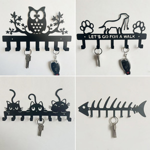 Porte-clés mural Home Sweet Home, porte-manteau avec 10 crochets, rangement moderne pour entrée, porte-clés pratique - Product Image 3