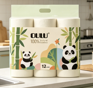 Papel Higiénico <span class=keywords><strong>OULU</strong></span> Económico y Ecológico, 100% Pulpa de Bambú Pura, Resistente y Desechable por el Inodoro - Product Image 1