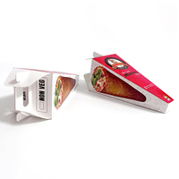 Boîte à gaufres en papier biodégradable de qualité alimentaire en gros 2025, support à crêpes, cône personnalisé, boîte à cône à pizza avec logo
