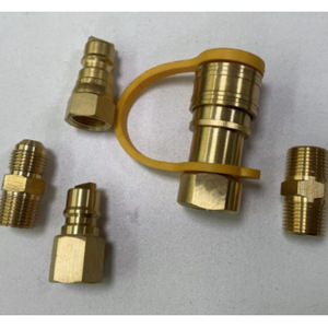 Conector Rápido Universal para Propano de 3/8 Pulgadas NPT para Parrilla Exterior, Cocina, Repostería, Barbacoa, Adaptador de Manguera de Gas Metálica - Product Image 1