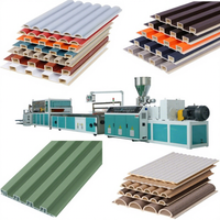 Machine de fabrication d'extrudeuse de panneaux muraux à cannelures persiennes décoratives modernes en PVC WPC
