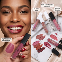Glaçure à lèvres richement pigmentée à faible quantité minimale de commande longue durée Super séjour rouge à lèvres liquide étanche marque privée velours mat liquide rouge à lèvres