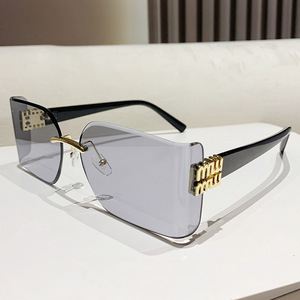Women Frameless <b>Sunglasses</b> PC Lens UV400 Protection Type 3 Sunshades Fashion Design - Product Image 3
