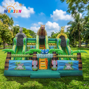 WINSUN Castillo Inflable Comercial para Niños al Aire Libre, Trampolín Inflable de PVC con Diseño de Tigre - Product Image 1