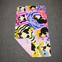 Serviette de plage en microfibre gaufrée à la mode REPT bouteille en plastique recyclée tissu sèche rapidement