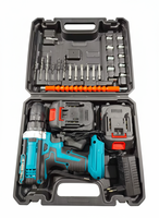Visseuse sans fil 21V multifonction, perceuse électrique à main, batterie au lithium rechargeable, perceuse à brosse