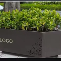 Bacs à fleurs durables en acier inoxydable thermolaqué pour aménagement paysager de jardin