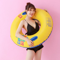 Bouée de natation gonflable pour enfants, jouet de piscine, imprimé alphabet ABC, flotteur pour tout-petits, flotteur rond classique, PVC durable, plage, extérieur