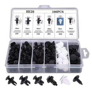 HE26 100Pcs Universal Automotive Nylon <b>Clips</b> Set With Tools For Car Repair - Product Image 5