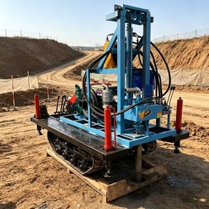 Petite plateforme de forage hydraulique pour puits d'eau, conçue pour le forage dans des conditions boueuses - Product Image 4