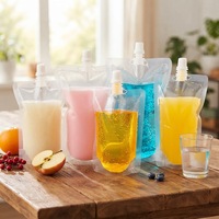 Pochette Doypack en plastique anti-fuite avec bec verseur pour emballage de liquides (jus, détergent, boissons)