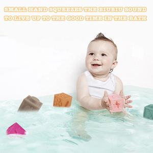 Montessori jouet bébé boule en silicone souple anneaux empilables cubes 3D blocs de construction empilables jouet pour bébé jouet d'éducation sensorielle - Product Image 6