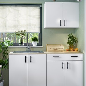 Modernos Conjuntos <span class=keywords><strong>de</strong></span> Muebles <span class=keywords><strong>de</strong></span> Cocina Blancos <span class=keywords><strong>de</strong></span> Melamina con Bisagras Acrílicas, Grifo <span class=keywords><strong>y</strong></span> Fregadero Incluidos - Ideales para Apartamentos Pequeños <span class=keywords><strong>y</strong></span> Proyectos Económicos - Product Image 2