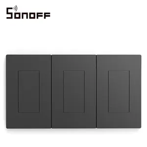 SONOFF M5 Smart Wall Switch US 120 Type 1/2/3 Gang Push Button Switch Frame Remote Control Alexa Google Home Alice Siri Voice