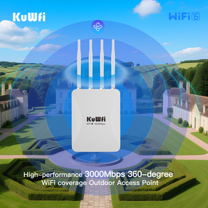 Kuwfi ax3000 wifi6 300 mét dài phạm vi cao-gain ăng ten 48V PoE 2.5 gam ngoài trời điểm truy cập cho công viên sân vận động bảo hiểm không dây - Product Image 4