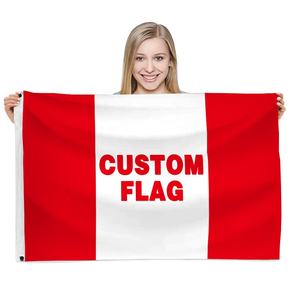 Bendera Kain Promosi Custom Berkualitas Tinggi 3 X 5 kaki 90x150cm Cetak Digital 3x5 Ft Bolak-Balik 3x5ft Bendera Spanduk Custom Dengan Logo - Product Image 3