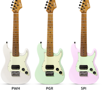 Guitare électrique Luxars Upgrade Travel Size Polar Satin Finishing Body Neck Matt Finishing Alnico V 4 couleurs au choix