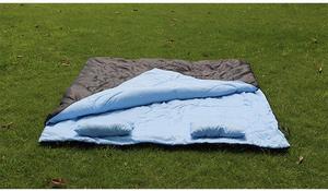 Haute qualité <span class=keywords><strong>hiver</strong></span> Camping en plein air Double <span class=keywords><strong>sac</strong></span> <span class=keywords><strong>de</strong></span> <span class=keywords><strong>couchage</strong></span> pour Couples enveloppe <span class=keywords><strong>2</strong></span> oreillers en Fiber creuse Polyester pour temps froid - Product Image 2