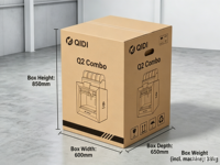 QIDI Q2 Combo Printer 3D Multi-Warna 65 ℃   Ruang Berpemanas 370 ℃   Hotend CoreXY 600mm/s Pencetakan Cepat 270*270*256mm