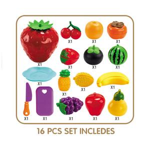 Jacko Toys Simulación personalizada <span class=keywords><strong>Juguete</strong></span> <span class=keywords><strong>de</strong></span> plástico Modelo <span class=keywords><strong>de</strong></span> fresa Corte <span class=keywords><strong>de</strong></span> frutas vegetales Juego <span class=keywords><strong>de</strong></span> simulación para niños - Product Image 3
