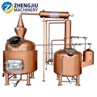 Équipement de distillation d'huile essentielle de cuivre rouge de grande taille 1000L avec réservoir de stockage pour la distillation d'huile essentielle