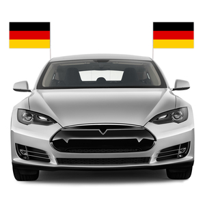 Drapeau de <span class=keywords><strong>voiture</strong></span> allemand promotionnel de taille personnalisée 12x18 drapeau de fenêtre de <span class=keywords><strong>voiture</strong></span> en polyester personnalisé avec tige en plastique - Product Image 3