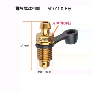 Válvulas de Purga de Aire para Pinzas de Freno/Cilindros Maestros, Acabado Anodizado, Cabeza Plana, Titanio M7 M8 M10 - Product Image 6