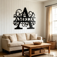 Décoration murale personnalisée en métal avec le nom de la famille AMELIA, lettres de l'alphabet en métal, décoration pour le salon