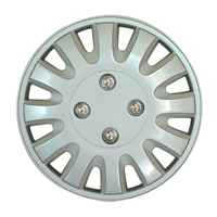 Capuchon de roue en alliage PP argent et noir, 13, 14 ou 15 pouces, 1 pièce, meilleur prix