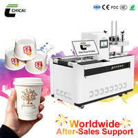 Chicai 2025 Automatic New Single Pass Side Inkjet Printer Cmyk 4 Colors Dye Ink for Disposable Paper Cup Printing