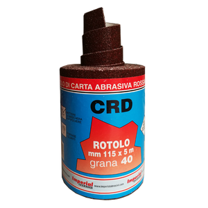 CRD MT 5 Papel de Lija Grano 120-115x5mm Rollo PSA Respaldo Carburo de Silicio y Óxido de Aluminio para Lijado - Product Image 1