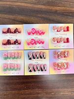 Faux ongles press-on faits main, 10 pièces, design amande, pour salon de manucure, sélection aléatoire