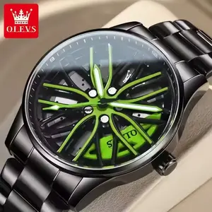 ساعة يد كوارتز عالية الجودة للسيدات OLEVS 9937 ساعات يد كوارتز فاخرة شهيرة جديدة التصميم مع سوار من الجلد مقاومة للماء للسيدات