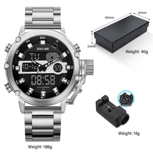 Top Luxury Men's Quartz Watches Stainless Steel Nylon Watches Dual Display <b>Digital</b> Quartz Watches Multifunctional Waterproof - Product Image 1