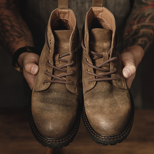 Bottes de travail pour homme Madden, collection automne, avec empeigne en velours Oxford, fermeture à lacets avant, hauteur mi-mollet - Product Image 4
