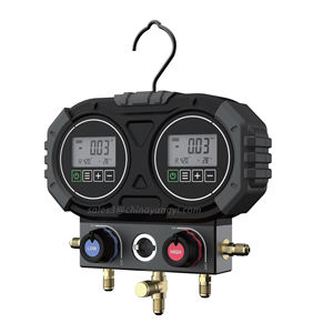 एचवीएसी एयर कंडीशनर डिजिटल कई गुना गेज डिजिटल रेफ्रिजरेटर दबाव गेज, 1.5 मीटर चार्जिंग नली के साथ - Product Image 4