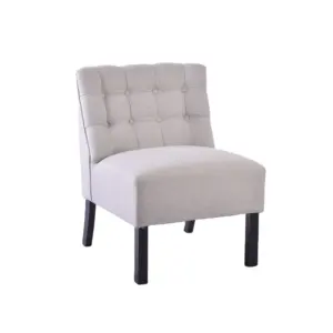 Home Furniture Accent Chair Fabric Armchair With Black Wood Legs