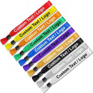 Pulseras Personalizadas para Festivales, Pulseras de Tela Impresas para Fiestas, Pulseras de Identificación para Conciertos y Eventos - Product Image 3