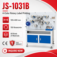 Machine d'impression d'étiquettes rotative multi-matériaux à double face 4 couleurs haute vitesse JS-1031B avec certificat CE