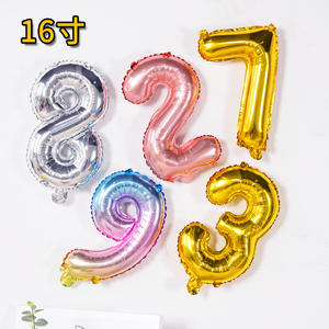 ลูกโป่งฟอยล์อลูมิเนียมดิจิทัลขนาด<span class=keywords><strong>16</strong></span>นิ้วสำหรับตกแต่งงานเลี้ยงวันเกิด - Product Image 3
