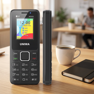 Teléfono Móvil UNIWA MS001 con 4 Ranuras SIM, GSM, Pantalla TFT de 1.77'', Batería de 1800mAh, USB Tipo-C, Cubierta Trasera de Fibra de Carbono, Cámara Trasera de 0.08MP - Product Image 1