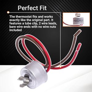 <span class=keywords><strong>Thermostat</strong></span> de dégivrage bimétallique pour réfrigérateur 4387503 - Compatible avec les réfrigérateurs <span class=keywords><strong>Whirlpool</strong></span> et Kenmore - Remplace WP4387503 - Product Image 4