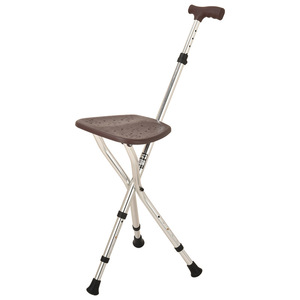 Folding Cane <b>Stool</b> With Seat Telescopic Tripod <b>Adjustable</b> <b>Height</b> Outdoor Support For Elderly Portable Walking Stick Chair - Product Image 1