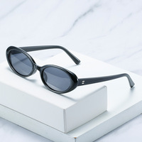 Lunettes de soleil ovales pour femmes en gros, monture en PC, verres dégradés, lunettes de mode, protection UV400, logo personnalisé disponible