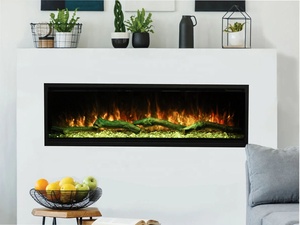Chimenea Eléctrica Moderna de 60 Pulgadas con Llama LED Realista, Decorativa, de 3 Lados, Calefactor Eléctrico para el Hogar - Product Image 5