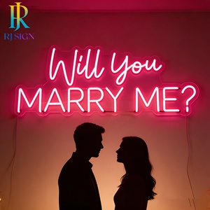 Letreros Electrónicos Personalizados, Letrero LED de Neón '¿<span class=keywords><strong>Te</strong></span> Casas Conmigo?', Letrero Comercial para Interiores/Exteriores para Propuesta de Matrimonio, Aniversario de Bodas - Product Image 1