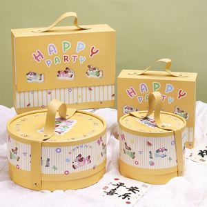 Caja de Regalo Sorpresa de Papel Recubierto de Alta Gama con Diseño de Animales de Dibujos Animados para el Día del Niño, Forma Redonda, Ecológica - Product Image 6