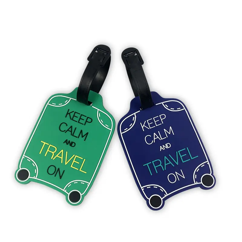 Porta etichette per bagagli da crociera 3D etichette per bagagli impermeabili con Logo personalizzato in PVC morbido