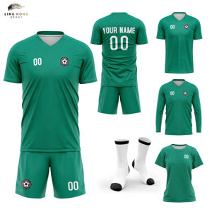 เสื้อฟุตบอลสไตล์เรโทรแบบกำหนดเอง พิมพ์ลายด้วยความร้อน ดีไซน์สปอร์ตสตรีทแวร์ ทรงโอเวอร์ไซส์ บ็อกซี่ฟิต ยูนิเซ็กส์ เสื้อเจอร์ซีย์ฟุตบอลแบบสั้น - Product Image 1