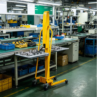 Plateforme élévatrice manuelle à treuil pour rouleaux de papier, auto-chargeante, entièrement électrique